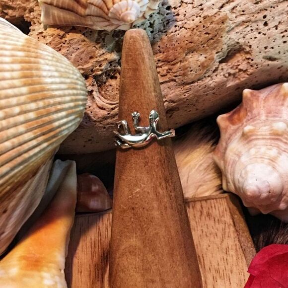 Lizard Sterling Silver Toe Ring Midi Ring - Picture 2 of 5